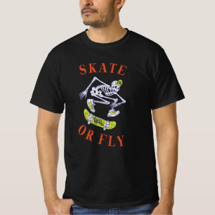 T-shirt Skate ou volez Skeleton Skateboarder