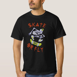T-shirt Skate ou volez Skeleton Skateboarder