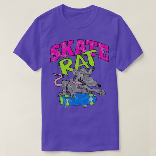 T-shirt Skate Rat Retro Skate (Design devant)