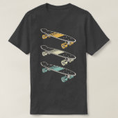 T-shirt Skate Retro Skateboard Style Skate Hobby Skateboa (Design devant)