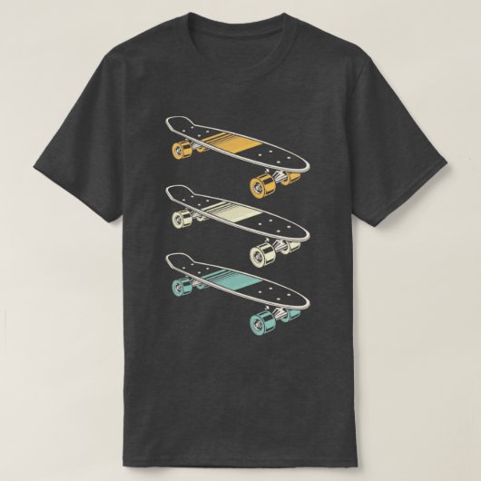 T-shirt Skate Retro Skateboard Style Skate Hobby Skateboa (Design devant)