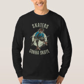 T-shirt Skate Skate Skeleton Skateboarder (Devant)