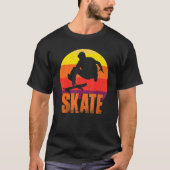 T-shirt Skate Skateboarding Retro Sport  Skateboarder Vint (Devant)