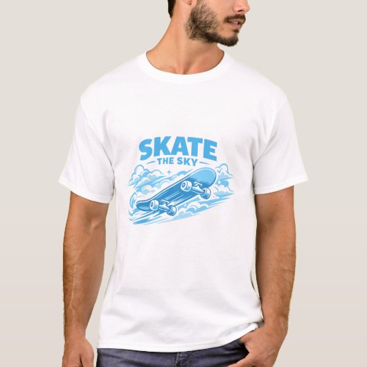 T-shirt Skate The Sky – Blue Drift (Devant)