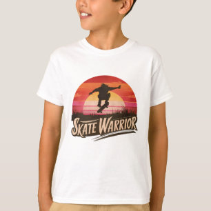 T-shirt Skate warrior - rétro sunset vintage