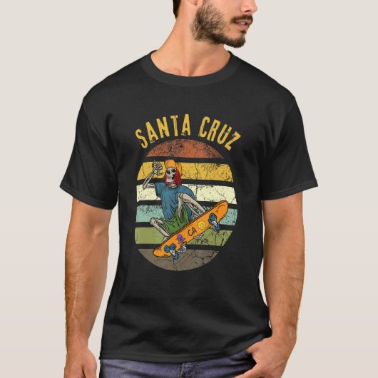 T-shirt Skatebo Retro Père Noël Cruz California Skelton (Devant)
