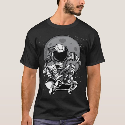 T-shirt Skateboard Astronaut Art (Devant)