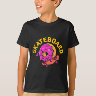 T-shirt Skateboard Donut Skateur Longboard Freestyle Demi-