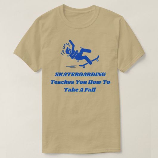 T-shirt Skateboard est en train de tomber (Design devant)