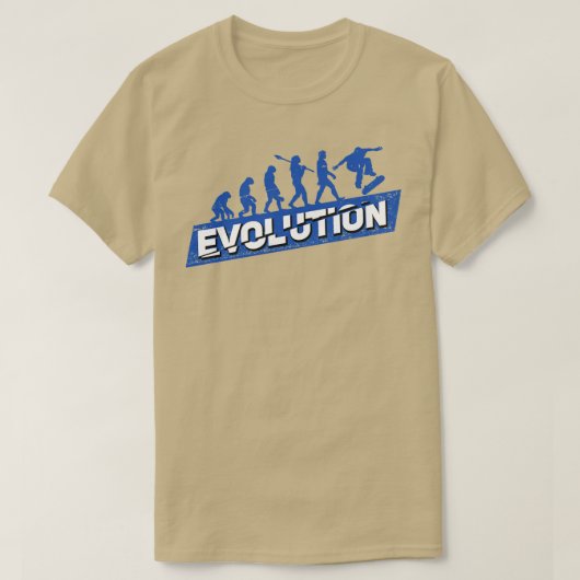 T-shirt Skateboard Evolution Skateboarder Cadeau (Design devant)