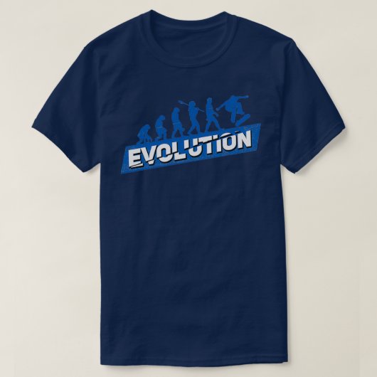T-shirt Skateboard Evolution Skateboarder Cadeau (Design devant)
