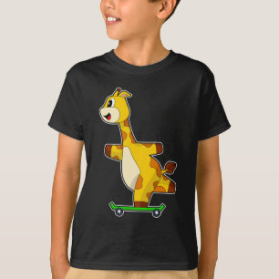 T-shirt Skateboard girafe