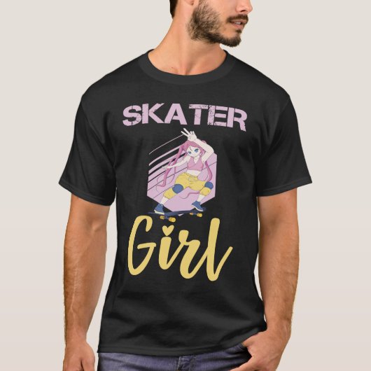 T-shirt Skateboard Girl Skateboard Skater Skater Girl Ska (Devant)
