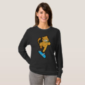T-shirt Skateboard Kickflip Cat for Skateboarders and Cat (Devant entier)