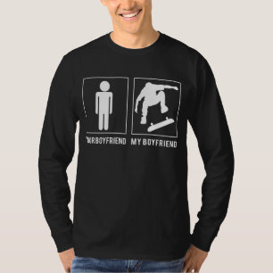 T-shirt Skateboard Love : Skateboard My Boyfriend You