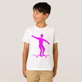 T-shirt Skateboard - Magenta (Devant entier)