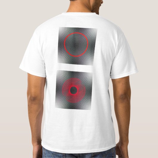 T-SHIRT SKATEBOARD NOIR ET ROUGE ABSTRAIT (Dos)