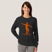 T-shirt Skateboard - Orange (Devant entier)