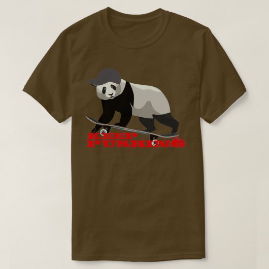 T-shirt Skateboard Panda (Design devant)