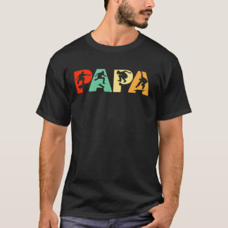 T-shirt Skateboard Papa Retro Papa Skateboard