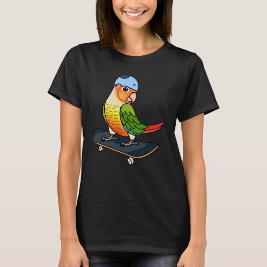 T-shirt Skateboard Parrot I Green Cheek Pineappa Conur (Devant)