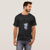T-shirt Skateboard Skateboard Cat Go Skateboard 1 (Devant entier)
