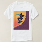 T-shirt "Skateboard Sunset Graphic Tee" (Design devant)