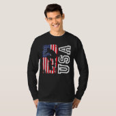T-shirt Skateboard USA Drapeau 4 juillet patriotique Ameri (Devant entier)