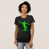 T-shirt Skateboard - Vert (Devant entier)