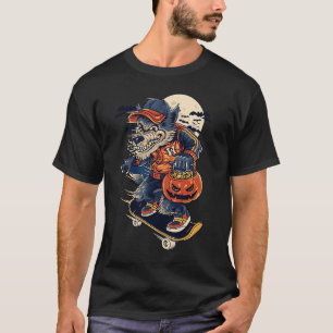 T-shirt Skateboard Werewolf
