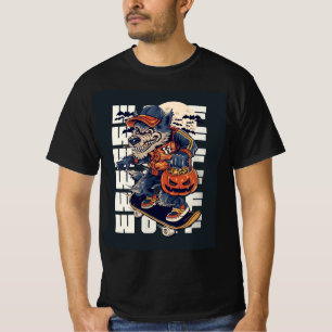 T-shirt Skateboard Werewolf Halloween Tee