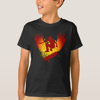 T-shirt skateboarding haut-fi. le coucher du soleil se