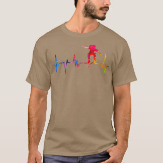 T-shirt Skateboarding Heartbeat watercolor