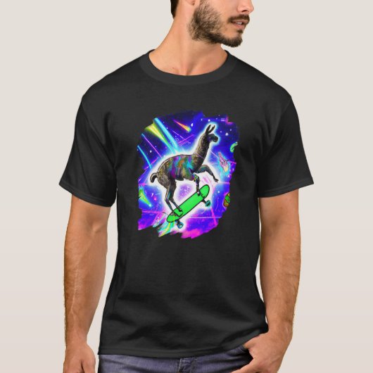 T-shirt Skateboarding Outer Space Retro Vintage (Devant)