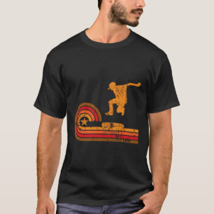 T-shirt Skateboarding silhouette rétro de skateboardeur de