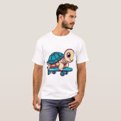 T-shirt Skateboarding Turtle (Devant entier)