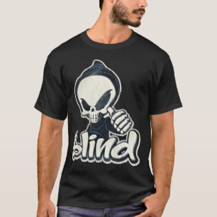 T-shirt Skateboards Aveugles Skeleton Hook Up Skate Houps
