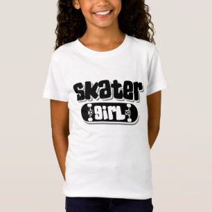 T-Shirt Skater Girl   Plat Tween ou Teenage Skateboarder
