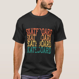 T-shirt Skater Girl Vintage Retro Skateboard Thème Cadeau