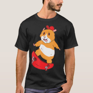 T-shirt Skater Hamster Funny Skateboarder Cool de patinage