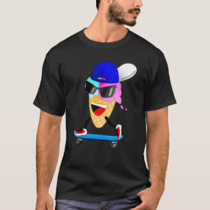 T-shirt Skater Ice Cream Anniversaire de enfant School Ska