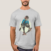 T-shirt Skater Squelette Caractère (Devant)