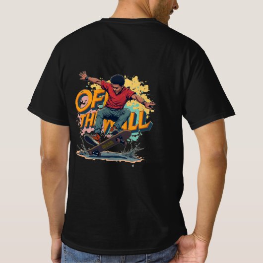 T-Shirt Skateur en Mouvement (Dos)