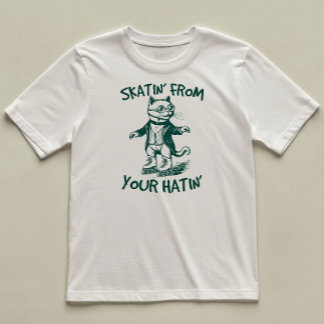 T-shirt Skatin De Votre Chat Drôle Hatin Illustré