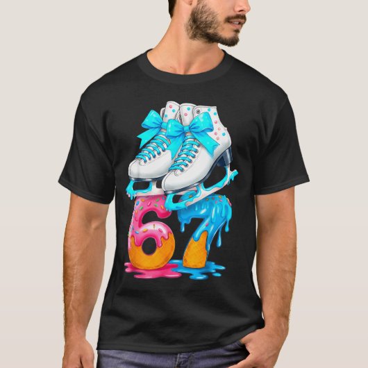 T-shirt Skating Ice Cream Drip Number 67 Player 67th Birth (Devant)
