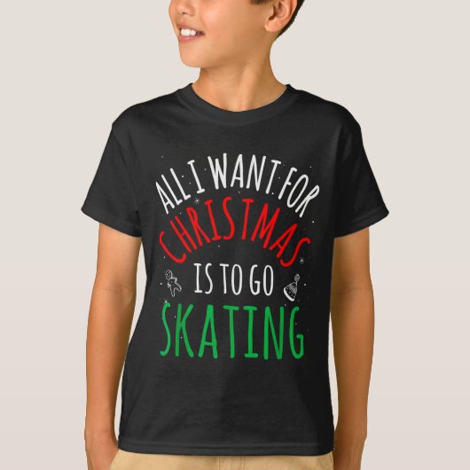 T-shirt Skating Skate - Group Matching Family Christmas Fu (Devant)
