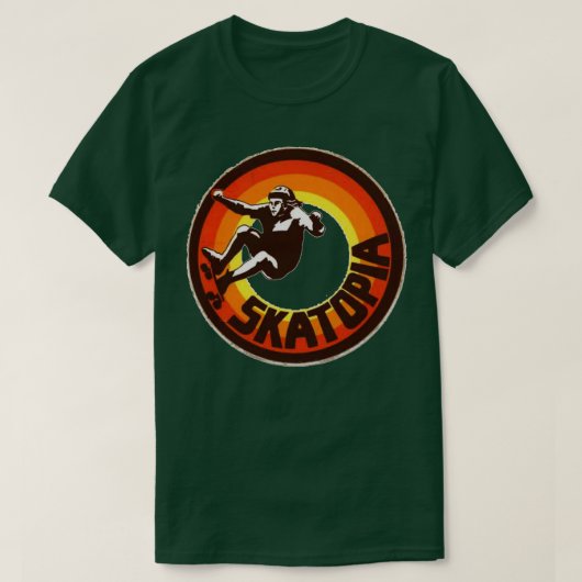 T-shirt Skatopia retro skate design (Design devant)