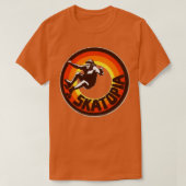 T-shirt Skatopia retro skate design (Design devant)