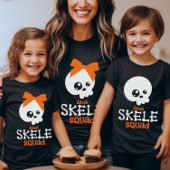 T-shirt Skele Squad Bow Halloween Matching Family Group