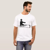 T-shirt skeleboarder. noir. (Devant entier)
